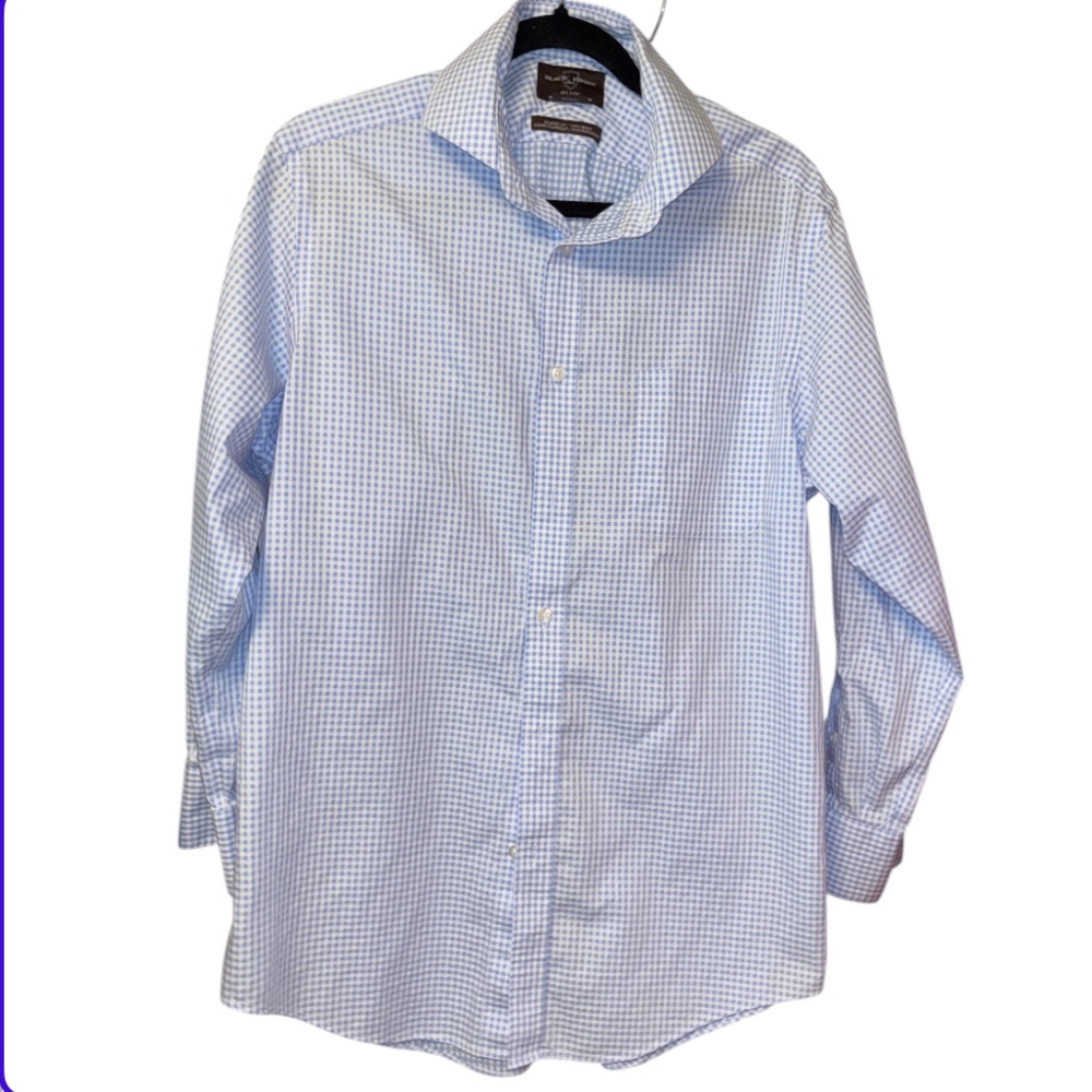 Black Brown 1826 Men's Blue Checkered Shirt